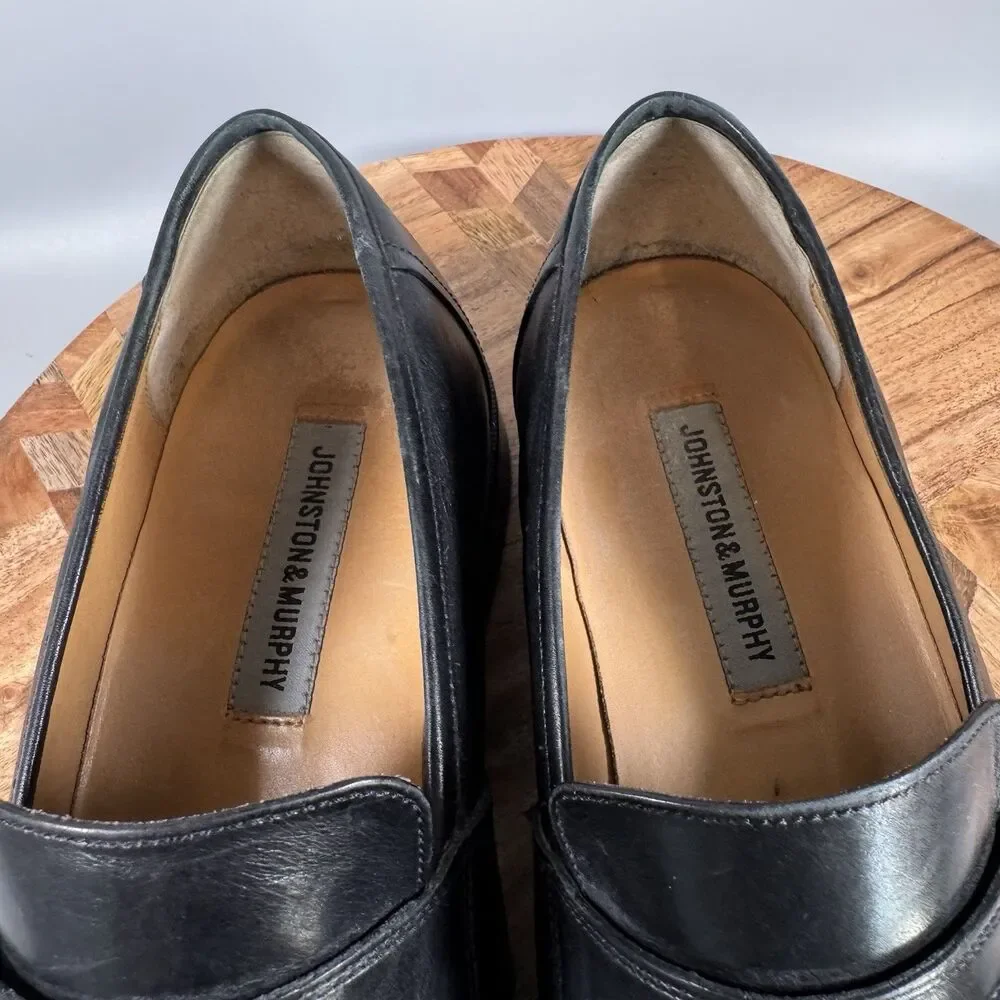S Johnston & Murphy‎ Black Leather Tassel Loafers Men’s size 11 M